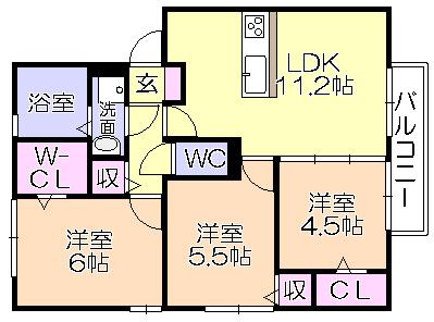 ｱﾝﾇﾌﾟﾘ（205） 間取り図画像
