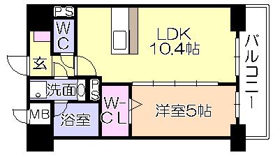ｲｰﾊﾄｰﾌﾞ櫛原（102） 間取り図画像