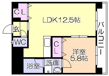 すかる通東（202） 間取り図画像