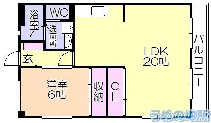 翠水ﾋﾞﾙ（301） 間取り図画像