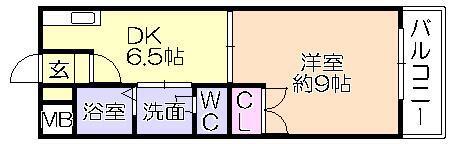 ｸﾗｳﾝII津福（605） 間取り図画像