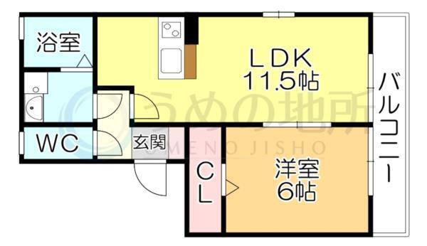 ｶﾄﾚｱｺｰﾄ（101） 間取り図画像