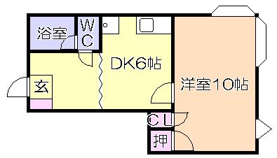 ｻﾝﾊｲﾂ坂口（106） 間取り図画像