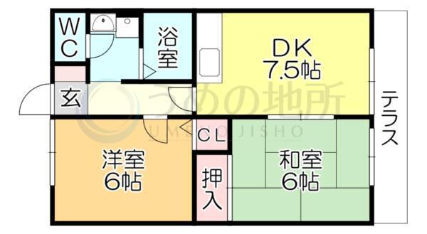 ｾｿﾞﾝ ﾓﾝﾙﾎﾟ（102） 間取り図画像