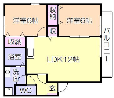 ﾌｧﾐｰﾙｺｰﾄ（202） 間取り図画像