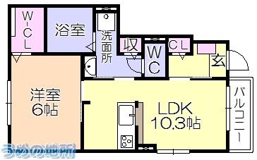 ﾌｧﾐｰﾙ　MI（101） 間取り図画像