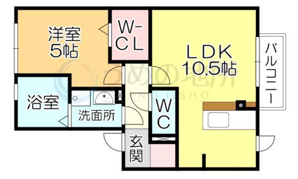 ﾌｪｱ・ﾌﾟﾗｯﾂA棟（103） 間取り図画像