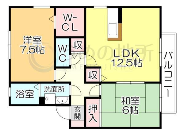 ﾒﾙﾍﾞｰﾕ・ﾄﾞﾐｰﾙB棟（208） 間取り図画像