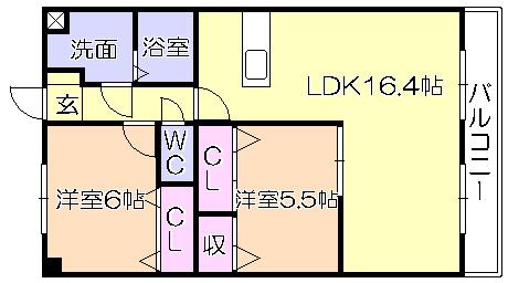 ﾙﾈｽ荒木一番館（104） 間取り図画像