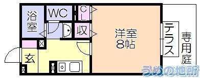 ﾏｰｻ･ｼﾞｭﾈｽII（102） 間取り図画像