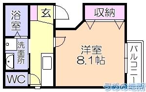 ﾘﾌﾞﾚｱ宮ノ陣B棟（202） 間取り図画像
