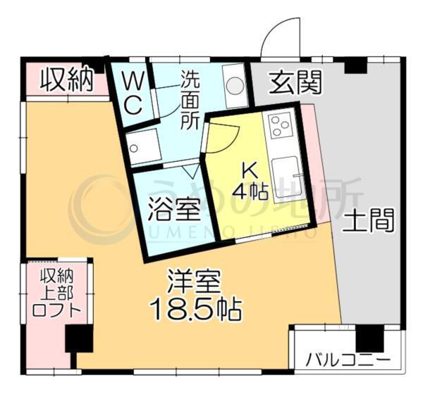 ﾚｼﾞﾃﾞﾝｼｬﾙﾊﾟｰｸ久留米駅前（207） 間取り図画像