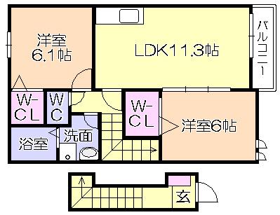 ｿｰﾚ2号館（202） 間取り図画像