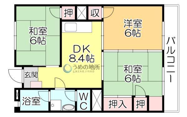 第2森光ﾋﾞﾙ（406） 間取り図画像