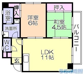 ﾒｿﾞﾝﾊﾋﾟﾈｽ（F1） 間取り図画像