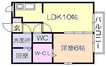 ｺﾙﾘｽB棟（105） 間取り図画像