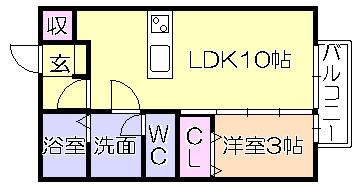 ﾊﾟﾃﾙ・ｳﾞｨｵﾗ（205） 間取り図画像
