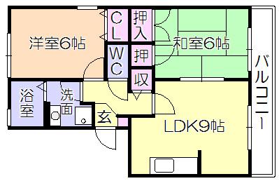 ﾊｲｶﾑ-ﾙ山本B（303） 間取り図画像