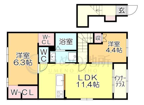 ﾊﾟﾄﾞﾚ　ﾑｰﾙﾄﾒｽｸ（203） 間取り図画像