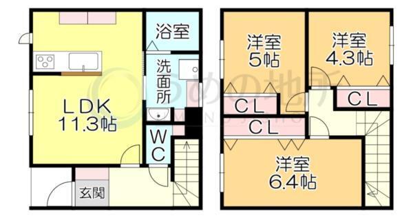 FLOW野中町（105） 間取り図画像