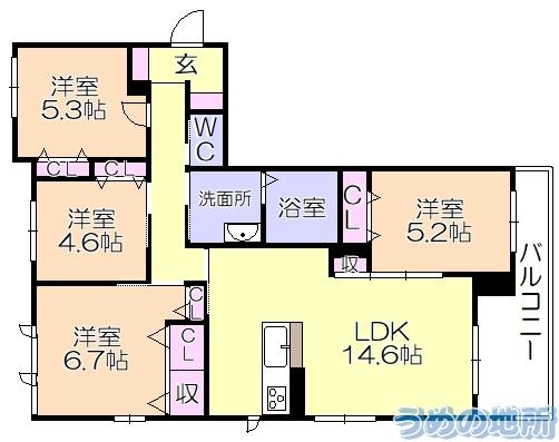 MAST東櫛原B棟（303） 間取り図画像