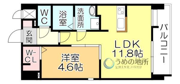 S-RESIDENCE六ツ門abreastI（201） 間取り図画像