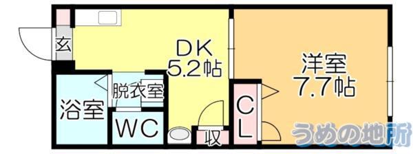 ｸﾞﾚ-ｽ小森野II（103） 間取り図画像