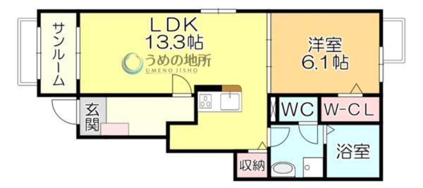 ﾒｿﾞﾝ･ｳﾞｨﾗｰｼﾞｭ　II番館（102） 間取り図画像
