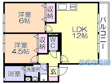 ﾌﾟﾘﾏｳﾞｪｰﾗ（善導寺）（203） 間取り図画像