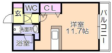 ｱｶﾘﾅ（101） 間取り図画像