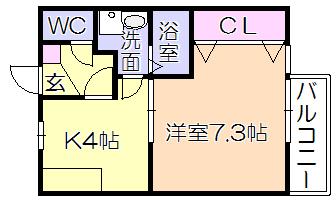 ｾｼﾞｭｰﾙｺﾝﾌｫｰﾙ（205） 間取り図画像