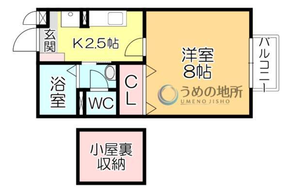ｱｾﾞﾘｱｺｰﾄ（207） 間取り図画像