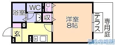 ﾏｰｻ･ｼﾞｭﾈｽII（105） 間取り図画像