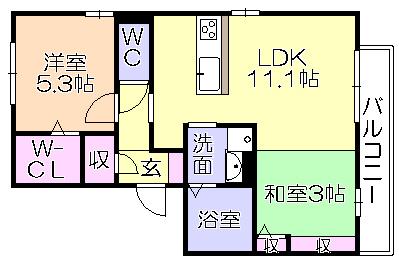 ﾋﾞｴﾝﾄA棟（301） 間取り図画像