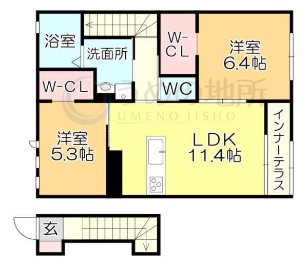 ﾗﾌｨｰﾈA（208） 間取り図画像