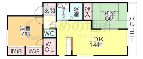 ﾁｬｰﾑﾋﾞﾗ（D2） 間取り図画像