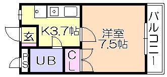 ｾﾚｸﾄﾊｲﾂ（208） 間取り図画像