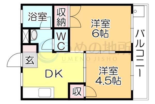 ｺｰﾎﾟﾚｰﾃｨｯﾄﾞﾅｶｼﾏ（207） 間取り図画像