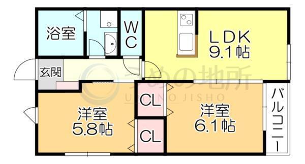 Leaf津福駅南（202） 間取り図画像