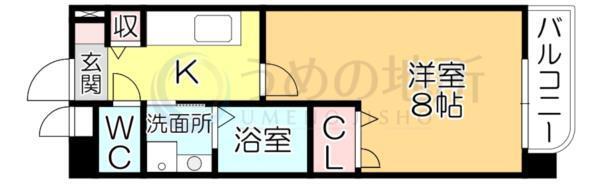 ﾌﾟﾛｽﾍﾟｰﾙS（102） 間取り図画像