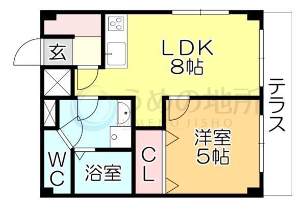 ﾗﾌｨﾈB（101） 間取り図画像