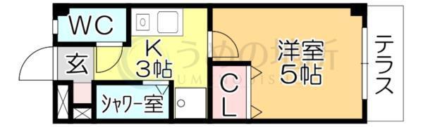 ﾗﾌｨﾈB（106） 間取り図画像