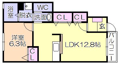 ｿﾚｲﾕ（101） 間取り図画像