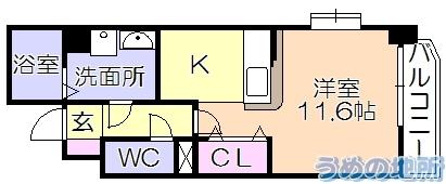 ﾌｫｰｳｨﾙｽﾞｺｰﾄ（501） 間取り図画像