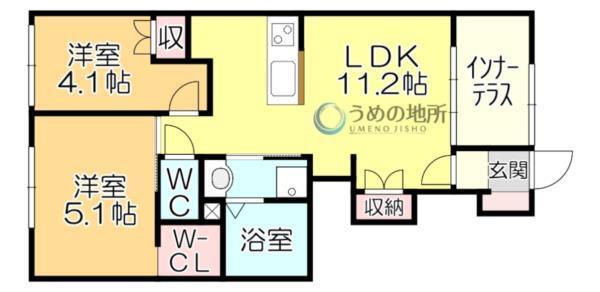 Light snow（105） 間取り図画像