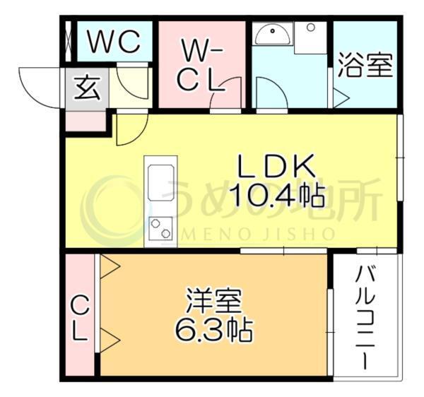 L-bloom御井（103） 間取り図画像