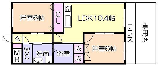 SonnetteII（101） 間取り図画像