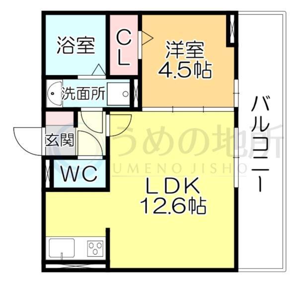 the Terrace 御井町（106） 間取り図画像
