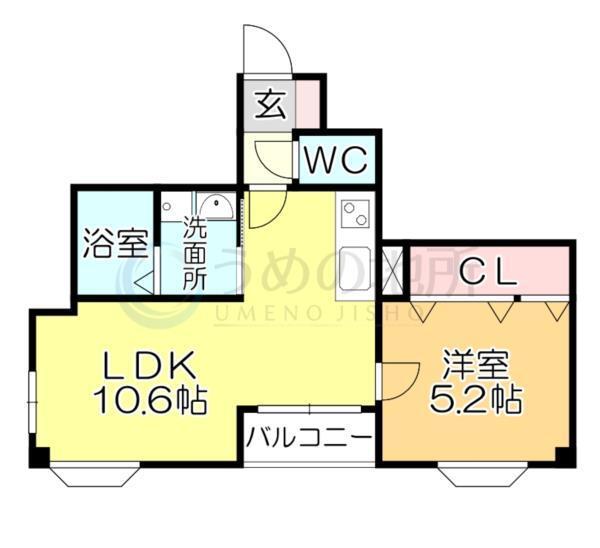 ｸﾞﾗﾝﾃﾞｰｼﾞ中央町（302） 間取り図画像