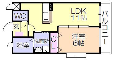 ｱﾝｼﾞｪﾗ（204） 間取り図画像